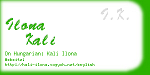 ilona kali business card